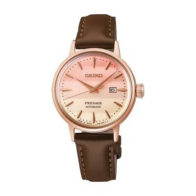 Pre-owned Seiko Presage Srrw002 Cocktail Time Star Bar Limited Automatic Watch 30.3mm