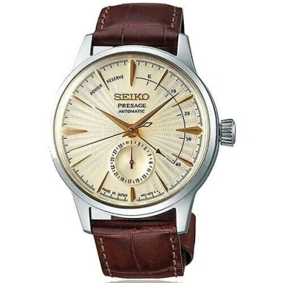 Pre-owned Seiko Presage Ssa387j1 Cocktail Bar Automatic Watch Champagne Power Reserve 4r57