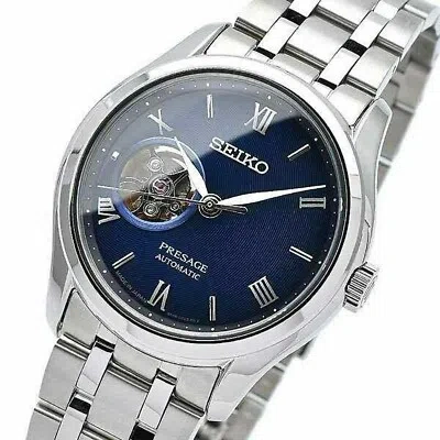 Pre-owned Seiko Presage Ssa411j1 Open Heart Skeleton 4r38 Japan Made Men's Watch Warranty