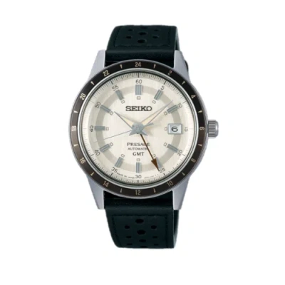 Pre-owned Seiko Presage Style 60's Gmt Automatic Mechanical Watch Ssk011j1/ Sary231 Usus