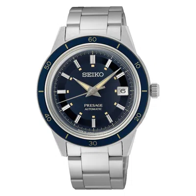 Pre-owned Seiko Presage Style 60's Series Srpg05j1 Automatic Blue Dial Men Watch Warranty