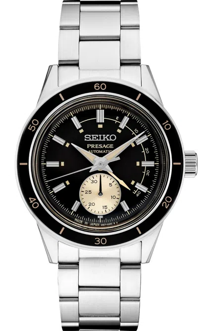 Pre-owned Seiko Presage Style '60s Collection Ssa449 Automatic 41mm Watch - Dark Gray Dial