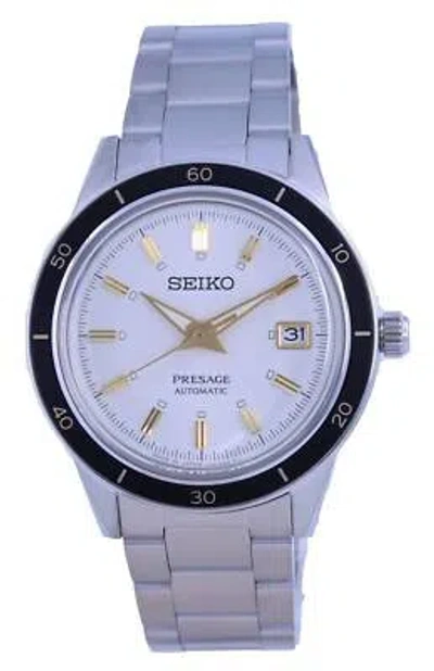 Pre-owned Seiko Presage Style 60s Stainless Steel Automatic Ivory Dial Srpg03j1 Mens Watch