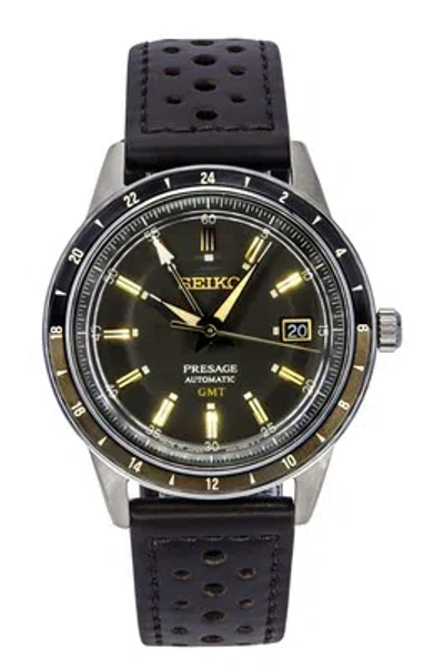Pre-owned Seiko Presage Style60's 'fume' Gmt Road Trip Automatic Men's Watch Ssk013j1