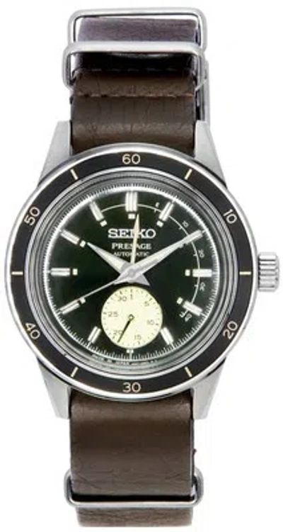 Pre-owned Seiko Presage Style60s Green Dial Date Automatic Ssa451j1 50m Analog Mens Watch