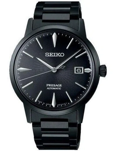 Pre-owned Seiko Presage The Black Velvet Cocktail Stainless Steel Men's Watch Srpj15j1