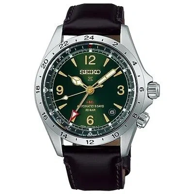 Pre-owned Seiko Prospex Alpinist Auto Gmt Ed Watch Sbej005 Japan Fast Ship