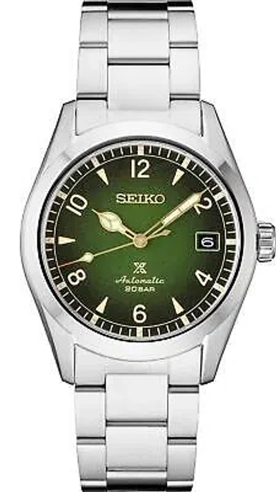 Pre-owned Seiko Prospex Alpinist Automatic Mens Watch Spb155 Green Dial