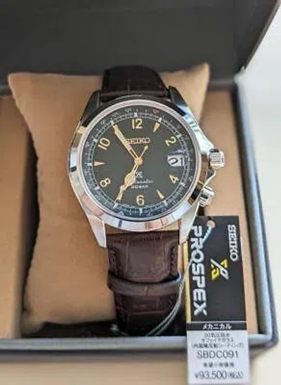Pre-owned Seiko Prospex Alpinist Limited Model Sbdc091 Green Brown Wrist Watch Sports