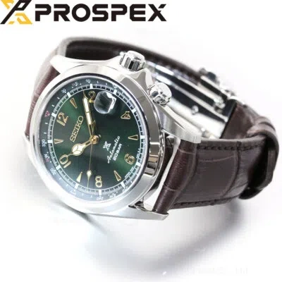 Pre-owned Seiko Prospex Alpinist Sbdc091 Green Mechanical Automatic Men's Watch In Box