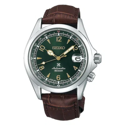 Pre-owned Seiko Prospex Alpinist Sbdc091 Green Mechanical Automatic Men's Watch In Box