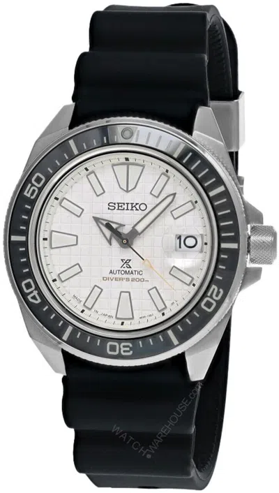 Pre-owned Seiko Prospex Auto Diver 44mm White Dial Men's Watch Srpe37