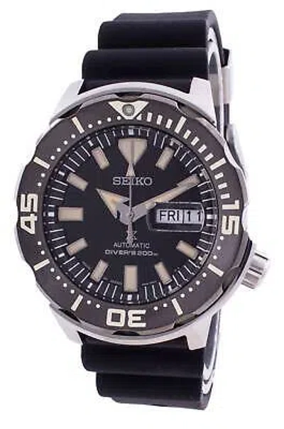 Pre-owned Seiko Prospex Automatic Diver Day/date Silicone Strap Srpd27j1 200m Mens Watch