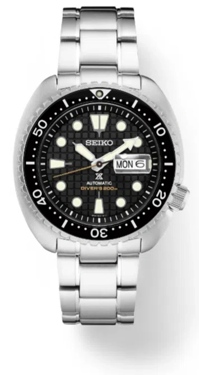 Pre-owned Seiko Prospex Automatic Diver Rotating Bezel 45.0mm Black Dial Watch Srpe03