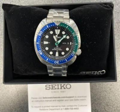 Pre-owned Seiko Prospex Automatic Tropical Lagoon Special Edition Turtle Watch Srpj35