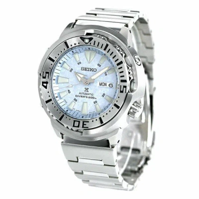 Pre-owned Seiko Prospex Baby Tuna Sbdy053 Ice Blue Automatic Diver`s 200m Men Watch