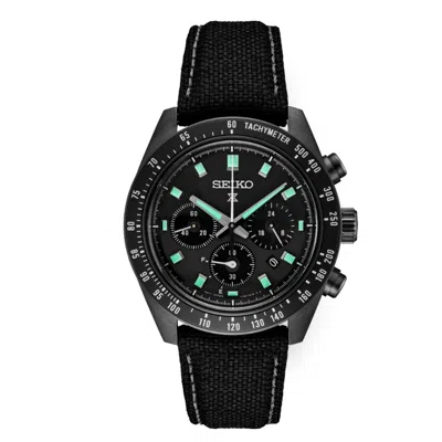 Pre-owned Seiko Prospex Black Series Speedtimer Solar Chronograph Watch Ssc923 Fedex 2 Day