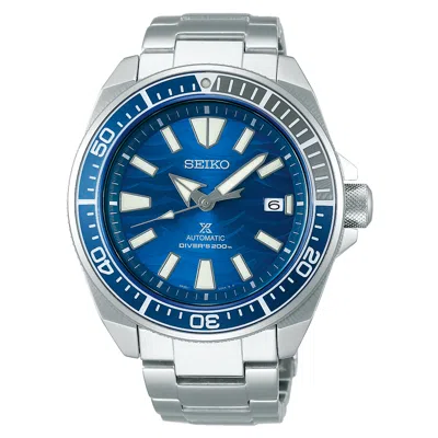 Pre-owned Seiko Prospex Blue Dial 43.8 Mm Stainless Steel Watch Srpd23