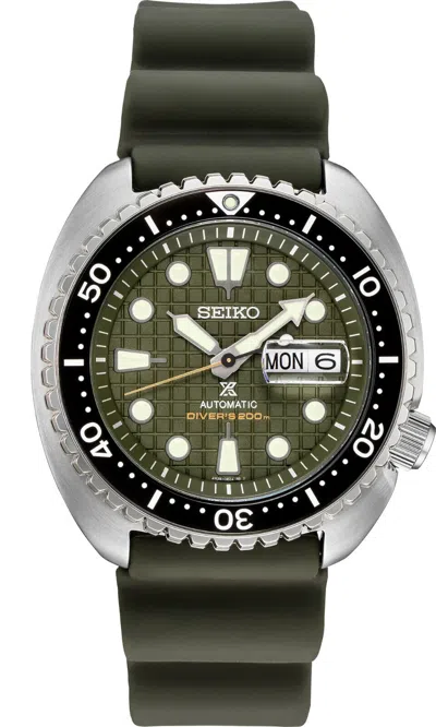 Pre-owned Seiko Prospex Diver Automatic 45mm Water-resistant Men's Watch (khaki Green)