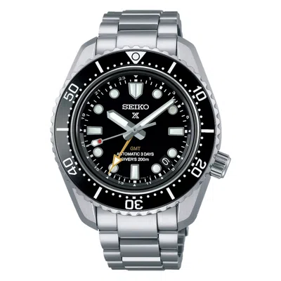 Pre-owned Seiko Prospex Diver Scuba Sbej011 Gmt1968 Mechanical Black Analog Watch Spb383j1