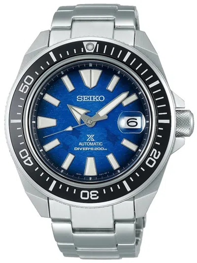 Pre-owned Seiko Prospex King Samurai - Save The Ocean Manta Ray Edition Srpe33k1