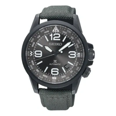 Pre-owned Seiko Prospex Land Srpc29k1 Automatic Men Watch Hardlex Grey Nylon Strap Compass