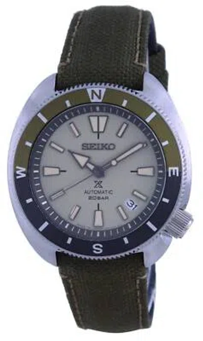 Pre-owned Seiko Prospex Land Tortoise Automatic Diver Beige Dial Srpg13j1 200m Mens Watch