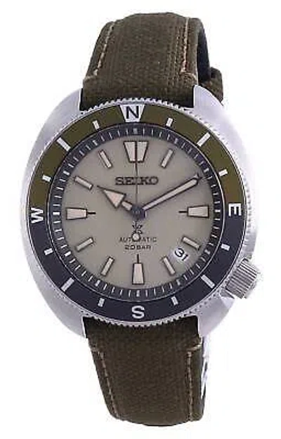 Pre-owned Seiko Prospex Land Tortoise Green Dial Automatic Diver Srpg13k1 200m Mens Watch