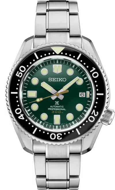 Pre-owned Seiko Prospex Marinemaster 140th Anniversary 44.3mm Green Dial Watch Sla047