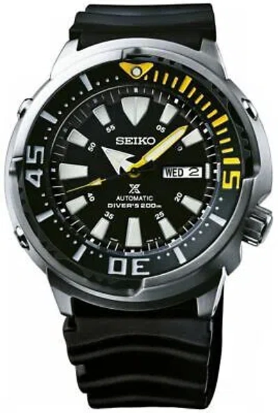 Pre-owned Seiko Prospex Men's Srpe87k1 Analog Watch Automatic Steel Black Dial 47mm