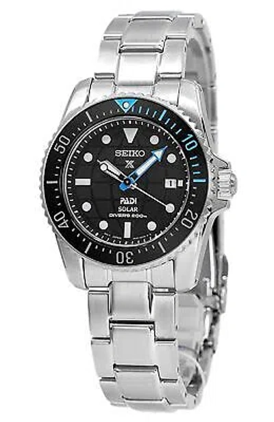 Pre-owned Seiko Prospex Padi Special Edition Solar Diver Date Sne575p1 200m Mens Watch