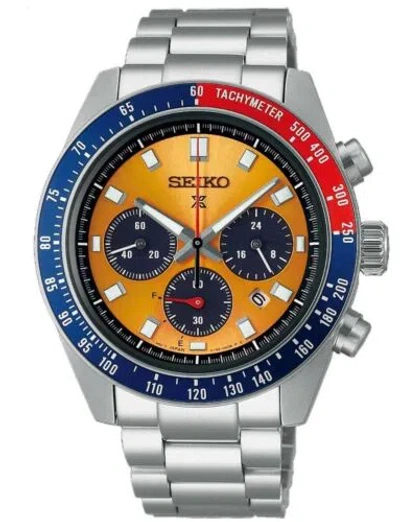 Pre-owned Seiko Prospex Pogue Ssc947p1 Solar Chronograph Sapphire Yellow Dial