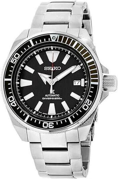 Pre-owned Seiko Prospex Samurai Automatic Dive 43.8mm Black Dial Watch Srpb51