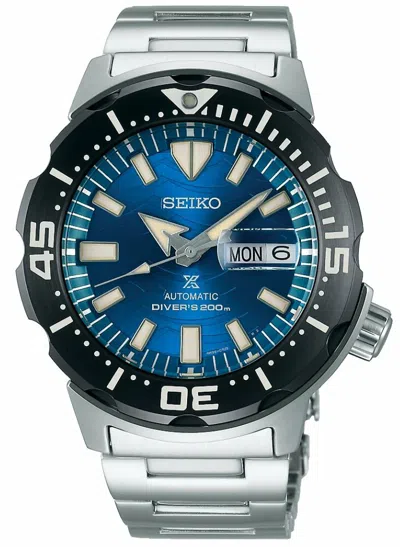 Pre-owned Seiko Prospex "save The Ocean" Monster Diver's 200m Automatic Srpe09k1