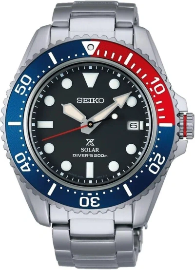 Pre-owned Seiko Prospex Sbdj053 Pepsi Diver Scuba 200m Solar Sapphire Men Watch In Box