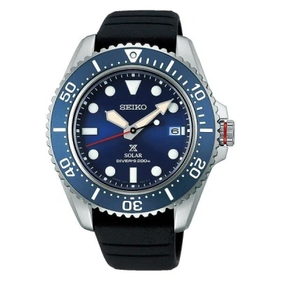 Pre-owned Seiko Prospex Sbdj055 Blue Diver Scuba 200m Solar Sapphire Stainless Watch Japan