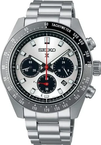 Pre-owned Seiko Prospex Sbdl095 Silver Dial Speedtimer Chronograph Solar Watch Men Japan