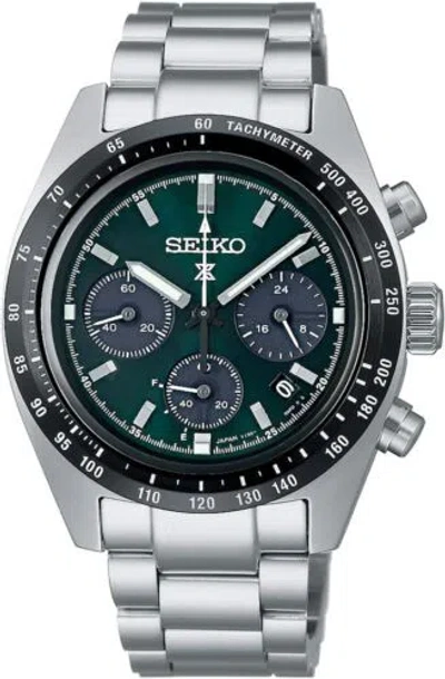 Pre-owned Seiko Prospex Sbdl107 Speedtimer Green Dial Chronograph Solar Watch Men Japan