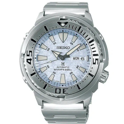 Pre-owned Seiko Prospex Sbdy053 Baby Tuna Mechanical Automatic Watch Ice Blue Dial Men's