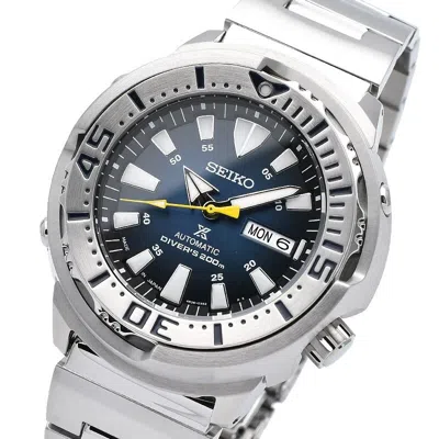 Pre-owned Seiko Prospex Sbdy055 Blue Mechanical Baby Tuna Divers Men's Watch In Box