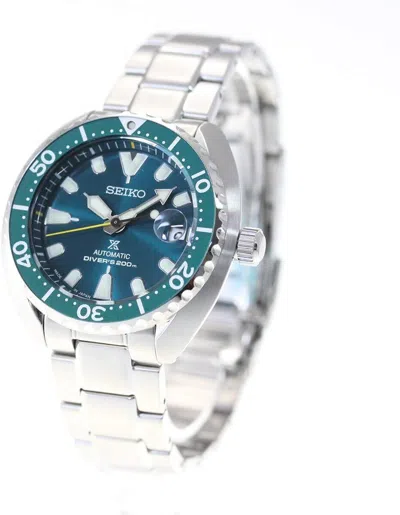 Pre-owned Seiko Prospex Sbdy083 Green Silver Mini Turtle Mechanical Auto Men's Watch