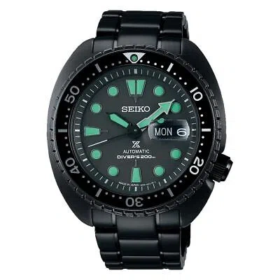 Pre-owned Seiko Prospex Sbdy127 The Black Series Limited Diver Scuba Automatic Watch Men