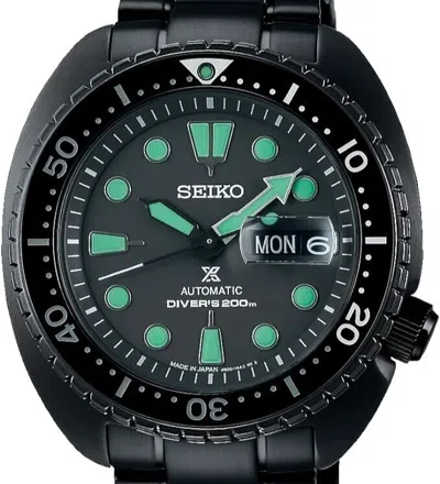Pre-owned Seiko Prospex Sbdy127 The Black Series Mint Diver Scuba Men Watch Night Vision