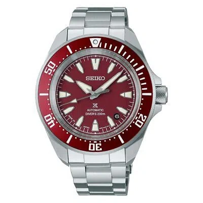 Pre-owned Seiko Prospex Sbdy129 Samurai Japan Red Dial Automatic Diver 200m Men Watch