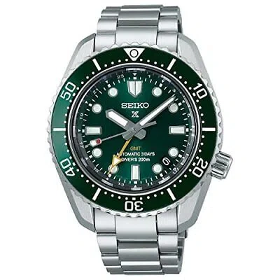 Pre-owned Seiko Prospex Sbej009 Spb381j1 Gmt Automatic Diver 200m Watch Green With Box