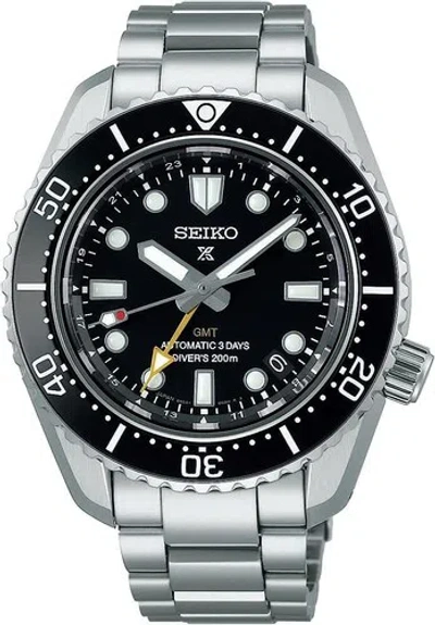 Pre-owned Seiko Prospex Sbej011 Black 1968 Gmt Scuba Diver Watch Men Box