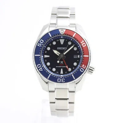 Pre-owned Seiko Prospex Sbpk005 Solar Analog Navy Sapphire Glass