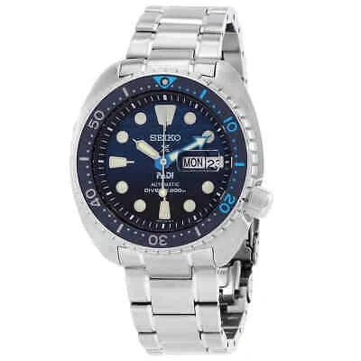 Pre-owned Seiko Prospex Sea Gmt Automatic Blue Dial Men's Watch Srpk01