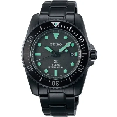 Pre-owned Seiko Prospex Sea Sne587p1 Black Series Watch Solar Limited 6000