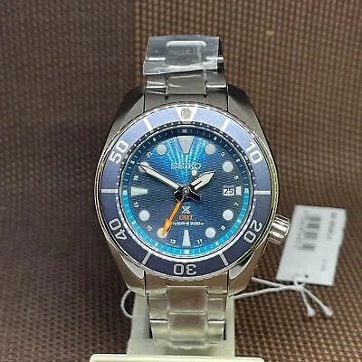 Pre-owned Seiko Prospex Sfk001j1 Sea Sumo Gmt Solar Power Blue Analog Japan Men's Watch
